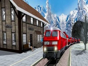 Uphill Station Bullet Passenger Train Drive Game